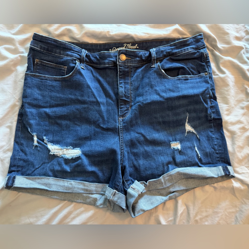 Universal Thread Blue Distressed Denim Shorts